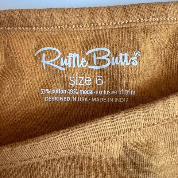 Ruffle Butts Butterscotch Long Sleeve Ruffle Top 6 - Picture 7 of 8